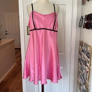 Y2k vintage babydoll satin slip dress